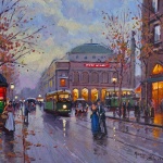 Artist: Gregory Seivers Title: Rue de Paris Size: 11in x 14in Framed: Yes Medium: Oil on canvas
