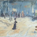 Artist: Gabriel Dauchot Title: The Rendezvous Size: 7.5in x 18.5in