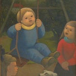Artist: Madeleine Luka Labalancoir Size: 28.5in x 21in Framed: No Medium: Oil on Canvas