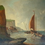 Artist: J Esteve Title: The Fishing Boats Size: 16in x 24in Framed: Yes