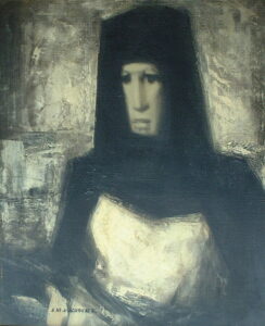 Artist: M Macuourek Title: The Matador Wife Size: 18in x 15in Framed: No