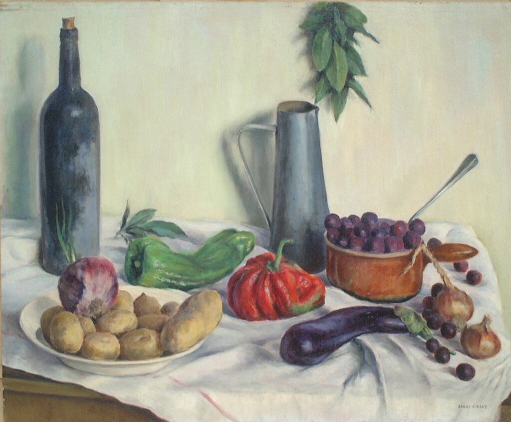 Artist: Daniel Gerard Title: Autumn Still Life Size: 23.5in x 28.5in Framed: Unframed Medium: Oil on Canvas