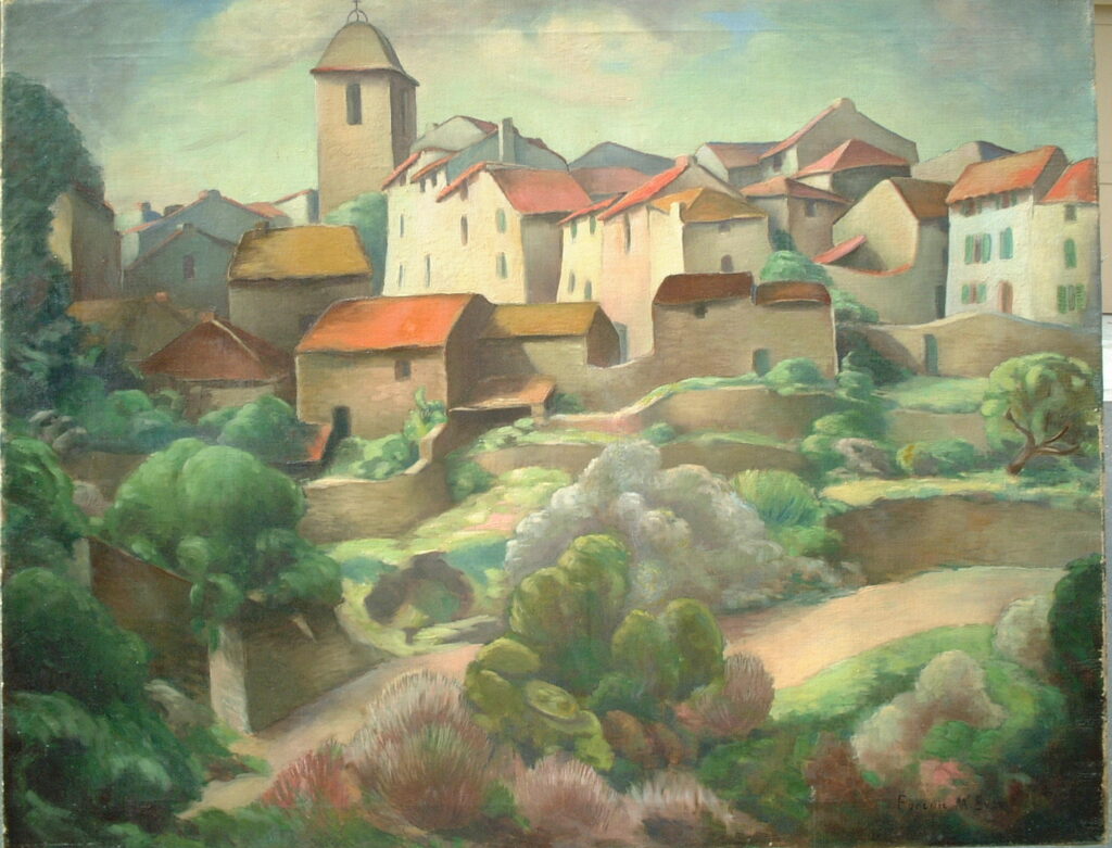 Artist: Eugenie Mcevoy Title: Saint Romain Porvence Size: 28in x 36in