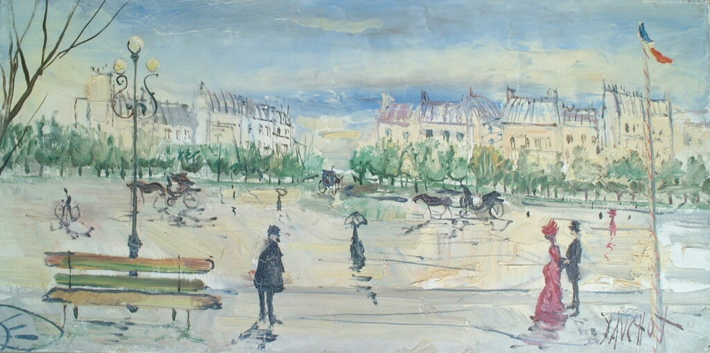 Artist: Gabriel Dauchot Title: Pairs at Leisure Size: 15.5in x 31.5in