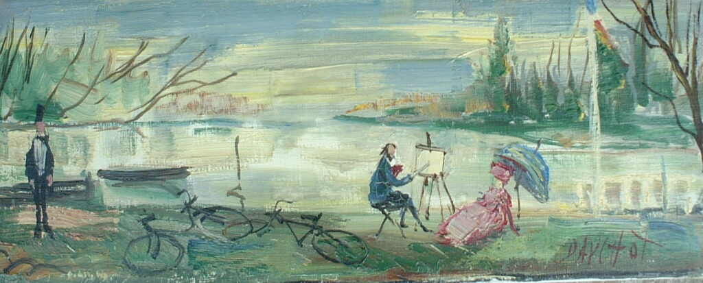 Artist: Gabriel Dauchot Title: The Artist Muse Size: 7.5in x 18.5in