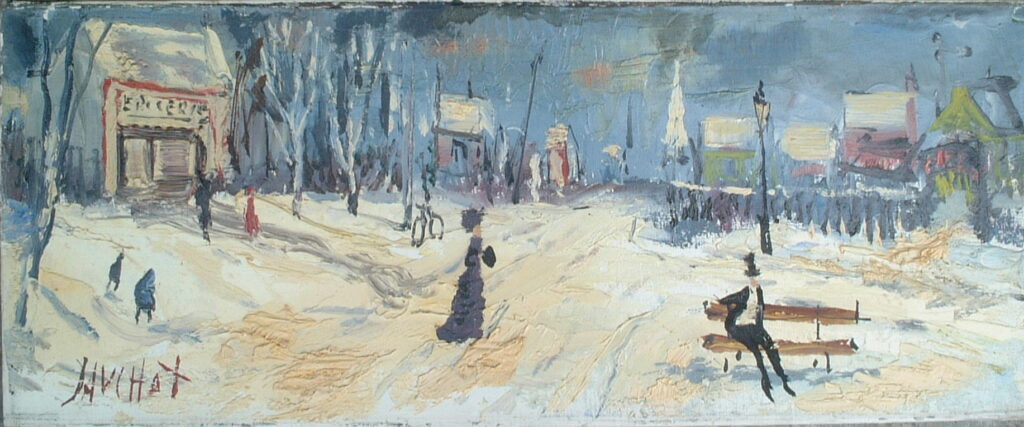 Artist: Gabriel Dauchot Title: The Rendezvous Size: 7.5in x 18.5in