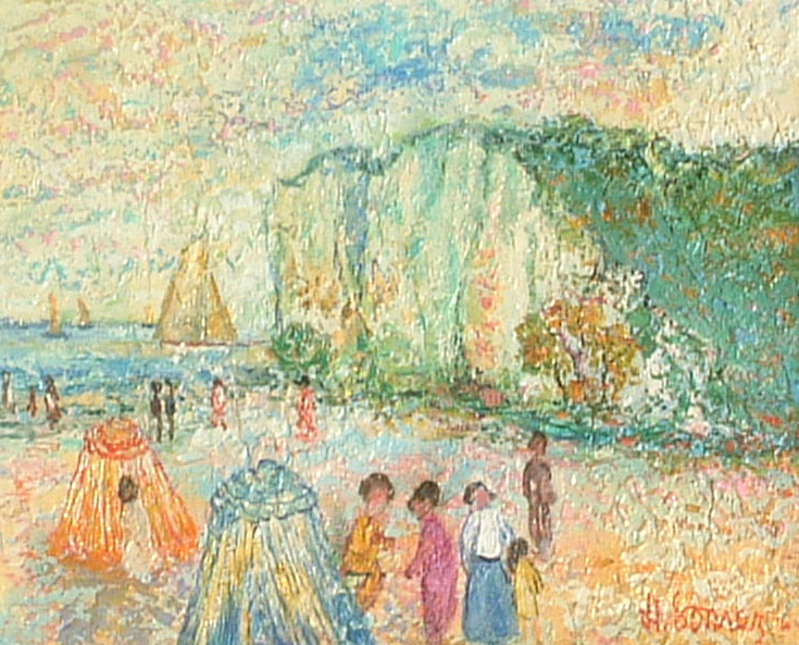 Artist: H. Somers Title: La Plauge Size: 9in x 10in Medium: Oil on Canvas
