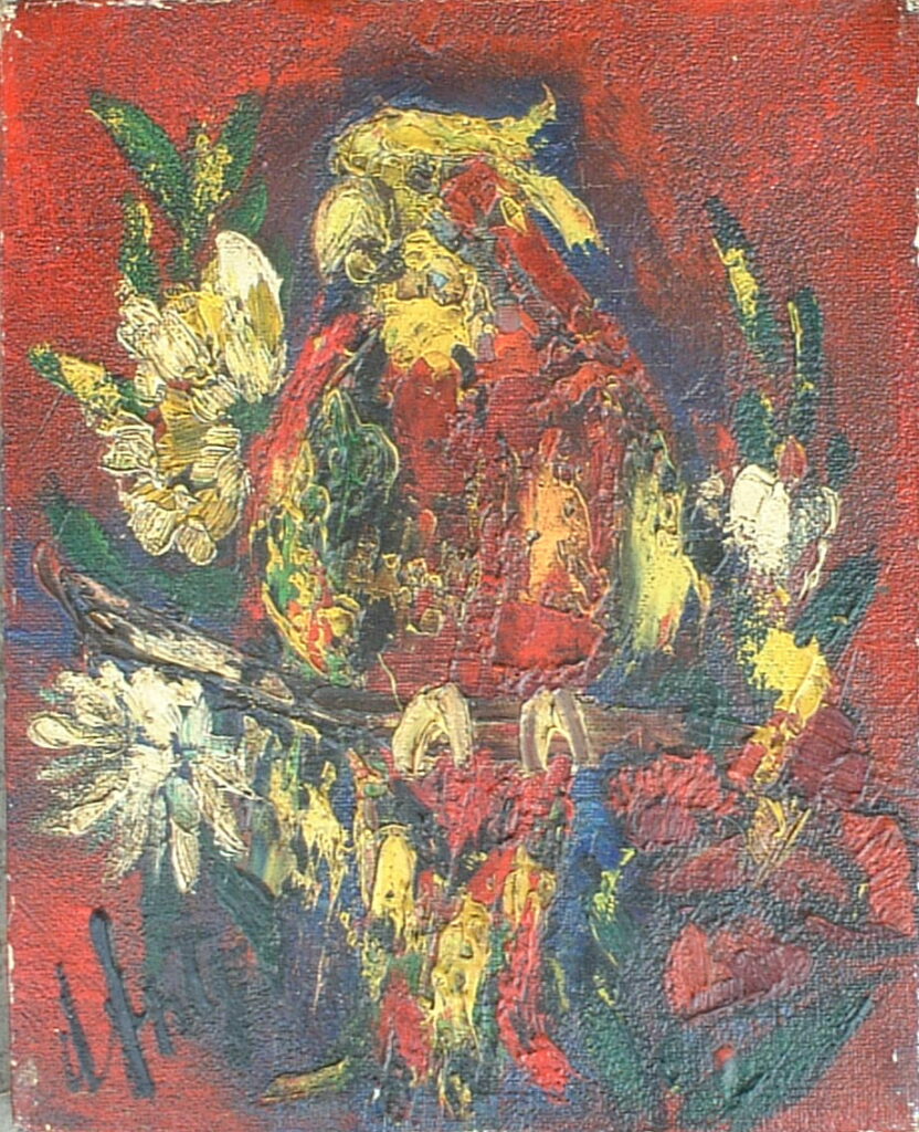Artist: Henry D'anti Title: Parrot In Bloom Size: 8.5in x 10.5in Framed: No
