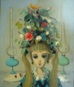Artist: J. Calogero Title: The Flower Nest Size: 21.5in x 18in Framed: No