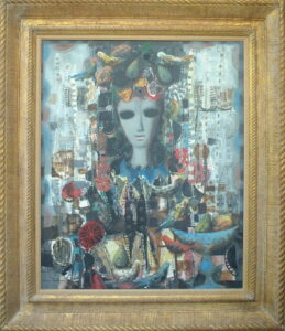 Artist: J. Calogero Title: Still Life with Birds Size: 23.5in x 28in Framed: Yes Medium: Oil on Canvas