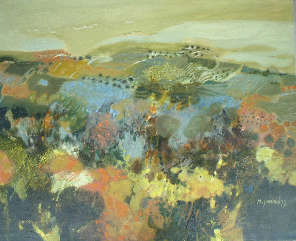 Artist: M. Journod Title: Baux de Provence Size: 23.5in x 28.5in Framed: No