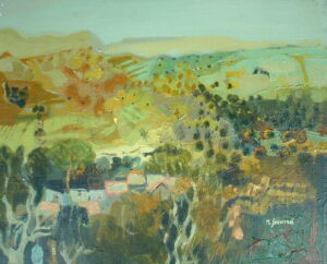 Artist: M. Journod Title: Landscape of Cavaillon Size: 13in x 16in Framed: No