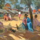 Artist: Maurice Martin Title: Market in Madagascar Size: 25.5 x 31.5